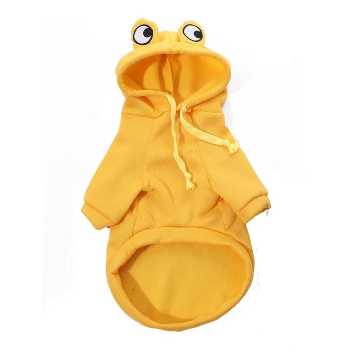 Hoodie Grenouille jaune pour chien 