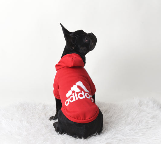 Sporty Red Doggie Hoodie