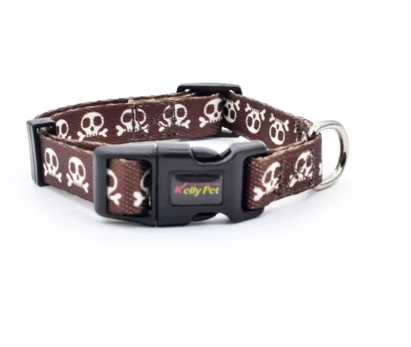 Printed Skulls Dog Collar